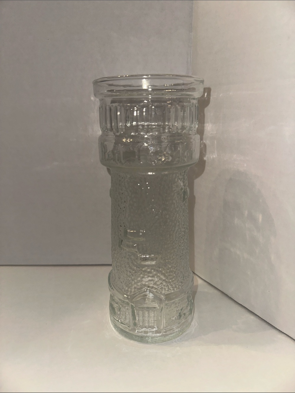Vintage Collectible Clear Red Lobster Restaurant Lighthouse Drinking Glass